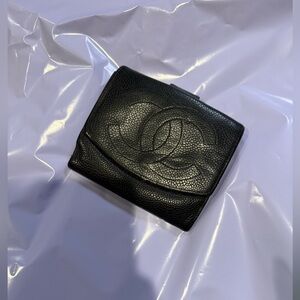 CHANEL Caviar Double Snap Wallet